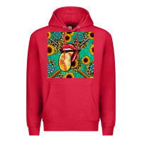 Cardinal softball lips sunflowers and gemstones seamless pattern Premium Hoodie - BundleAndBundleShop