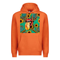 Carrot softball lips sunflowers and gemstones seamless pattern Premium Hoodie - BundleAndBundleShop