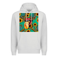 Dove Grey softball lips sunflowers and gemstones seamless pattern Premium Hoodie - BundleAndBundleShop