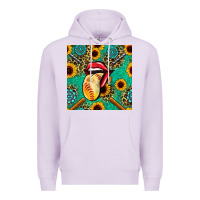 Lilac softball lips sunflowers and gemstones seamless pattern Premium Hoodie - BundleAndBundleShop