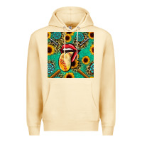 Pina Colada softball lips sunflowers and gemstones seamless pattern Premium Hoodie - BundleAndBundleShop