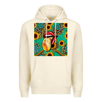 Sandshell softball lips sunflowers and gemstones seamless pattern Premium Hoodie - BundleAndBundleShop