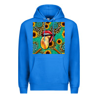 True Royal softball lips sunflowers and gemstones seamless pattern Premium Hoodie - BundleAndBundleShop