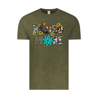 Vintage Olive western rodeo bullfighter mom turquoise gemstones  sunflowers Vintage Tee - BarkalooDesign