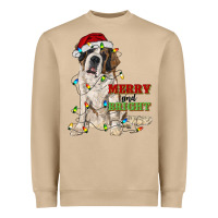 Mushroom merry and bright saint bernard Heavyweight Sweatshirt - RanaPortraitStore