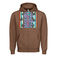 Chestnut groovy with flowers and Butterflies Zipper Hoodie - Artiststas