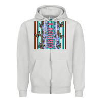 Dove Grey groovy with flowers and Butterflies Zipper Hoodie - Artiststas