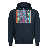 Navy groovy with flowers and Butterflies Zipper Hoodie - Artiststas
