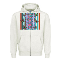 Oatmeal Heather groovy with flowers and Butterflies Zipper Hoodie - Artiststas