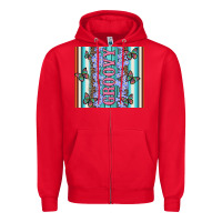 Red groovy with flowers and Butterflies Zipper Hoodie - Artiststas