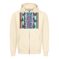 Sandshell groovy with flowers and Butterflies Zipper Hoodie - Artiststas