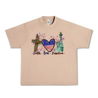Burro Faith love Freedom 4th of july Urban Heavy Tee - CowGirlArtShop