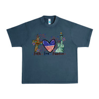 Midnight Navy Faith love Freedom 4th of july Urban Heavy Tee - CowGirlArtShop