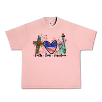 Salmon Faith love Freedom 4th of july Urban Heavy Tee - CowGirlArtShop