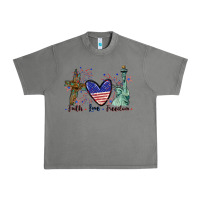 Tornado Faith love Freedom 4th of july Urban Heavy Tee - CowGirlArtShop