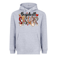 Heather Grey baseball sister Heavyweight Hoodie - MaliasSmallBusiness