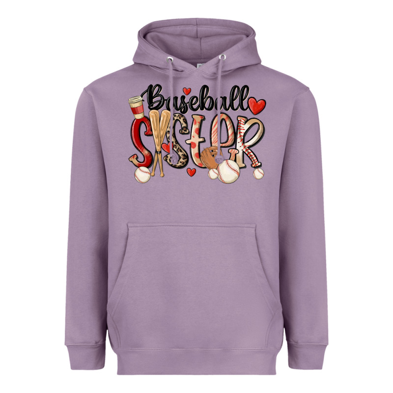 Baseball Sister Heavyweight Hoodie by MaliasSmallBusiness | Teevron
