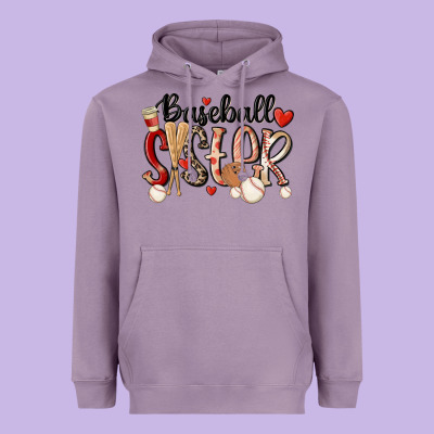 Baseball Sister Heavyweight Hoodie Designed By Maliassmallbusiness