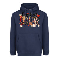 Navy baseball sister Heavyweight Hoodie - MaliasSmallBusiness