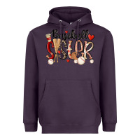 Plum baseball sister Heavyweight Hoodie - MaliasSmallBusiness