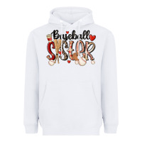 White baseball sister Heavyweight Hoodie - MaliasSmallBusiness
