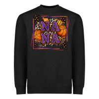 Black basketball nana with leopard Heavyweight Sweatshirt - Zillion Design Studio