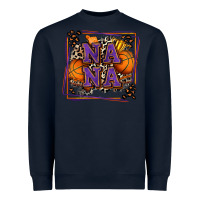 Navy basketball nana with leopard Heavyweight Sweatshirt - Zillion Design Studio