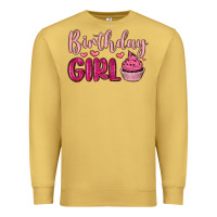 Antique Gold birthday girl cupcake Premium Sweatshirt - MaliasSmallBusiness