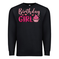 Black birthday girl cupcake Premium Sweatshirt - MaliasSmallBusiness