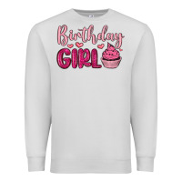 Dove Grey birthday girl cupcake Premium Sweatshirt - MaliasSmallBusiness
