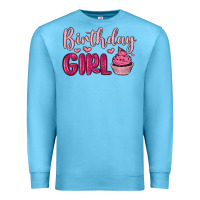 Ocean Blue birthday girl cupcake Premium Sweatshirt - MaliasSmallBusiness