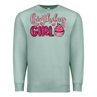Seafoam birthday girl cupcake Premium Sweatshirt - MaliasSmallBusiness