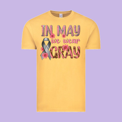 In May We Wear Gray Vintage Tee Designed By Texasbilliewilder