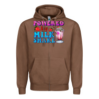 Chestnut powered by milkshake Zipper Hoodie - AdoDesignShop