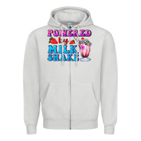 Dove Grey powered by milkshake Zipper Hoodie - AdoDesignShop