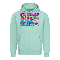 Seafoam powered by milkshake Zipper Hoodie - AdoDesignShop