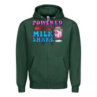 Sports Green powered by milkshake Zipper Hoodie - AdoDesignShop