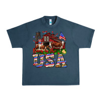 Midnight Navy Barn in the USA Urban Heavy Tee - Neo Western