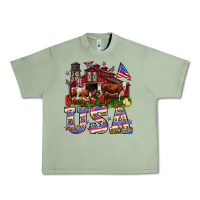 Oil Green Barn in the USA Urban Heavy Tee - Neo Western