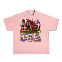 Salmon Barn in the USA Urban Heavy Tee - Neo Western