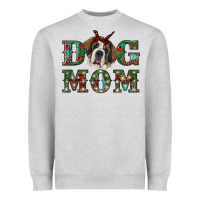 Heather Grey christmas st. bernard dog mom Heavyweight Sweatshirt - RanaPortraitStore