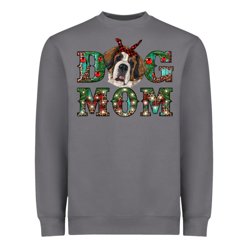 Christmas St. Bernard Dog Mom Heavyweight Sweatshirt by RanaPortraitStore | Teevron