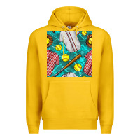 Lemon softball uniform glove and bat with field seamless pattern Premium Hoodie - BundleAndBundleShop