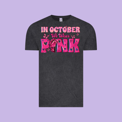 In October We Wear Pink Vintage Tee Designed By Texasbilliewilder