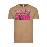 Vintage Coffee In October We Wear Pink Vintage Tee - texasbilliewilder