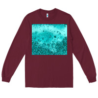 Burgundy turquoise glitter Long Sleeve Tee - JahusDesignShop