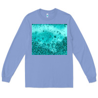 Colony Blue turquoise glitter Long Sleeve Tee - JahusDesignShop