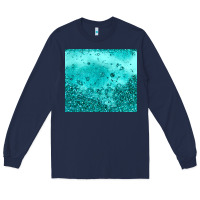 Navy turquoise glitter Long Sleeve Tee - JahusDesignShop