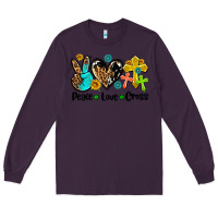 Plum peace love cross Long Sleeve Tee - AdoDesignShop