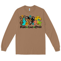 Toasted Coconut peace love cross Long Sleeve Tee - AdoDesignShop